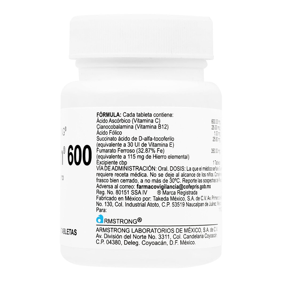 Autrin 600mg  36 Tabletas