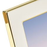 Mikasa Set de 5 Marcos Metálicos Esmaltados, Blanco con Dorado Mikasa Set de 5 Marcos Metálicos Esmaltados, Blanco con Dorado