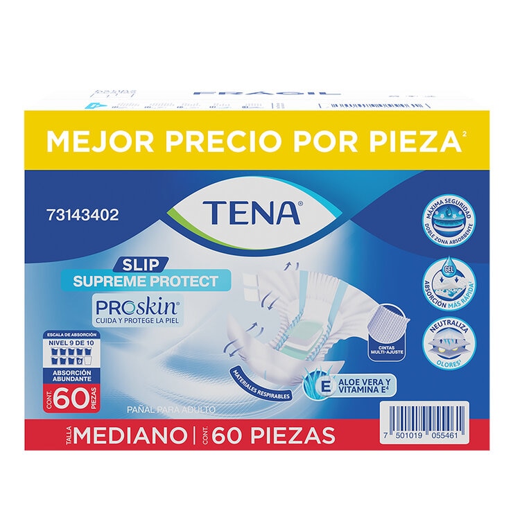 Tena Slip Supreme Mediano 60 pzas