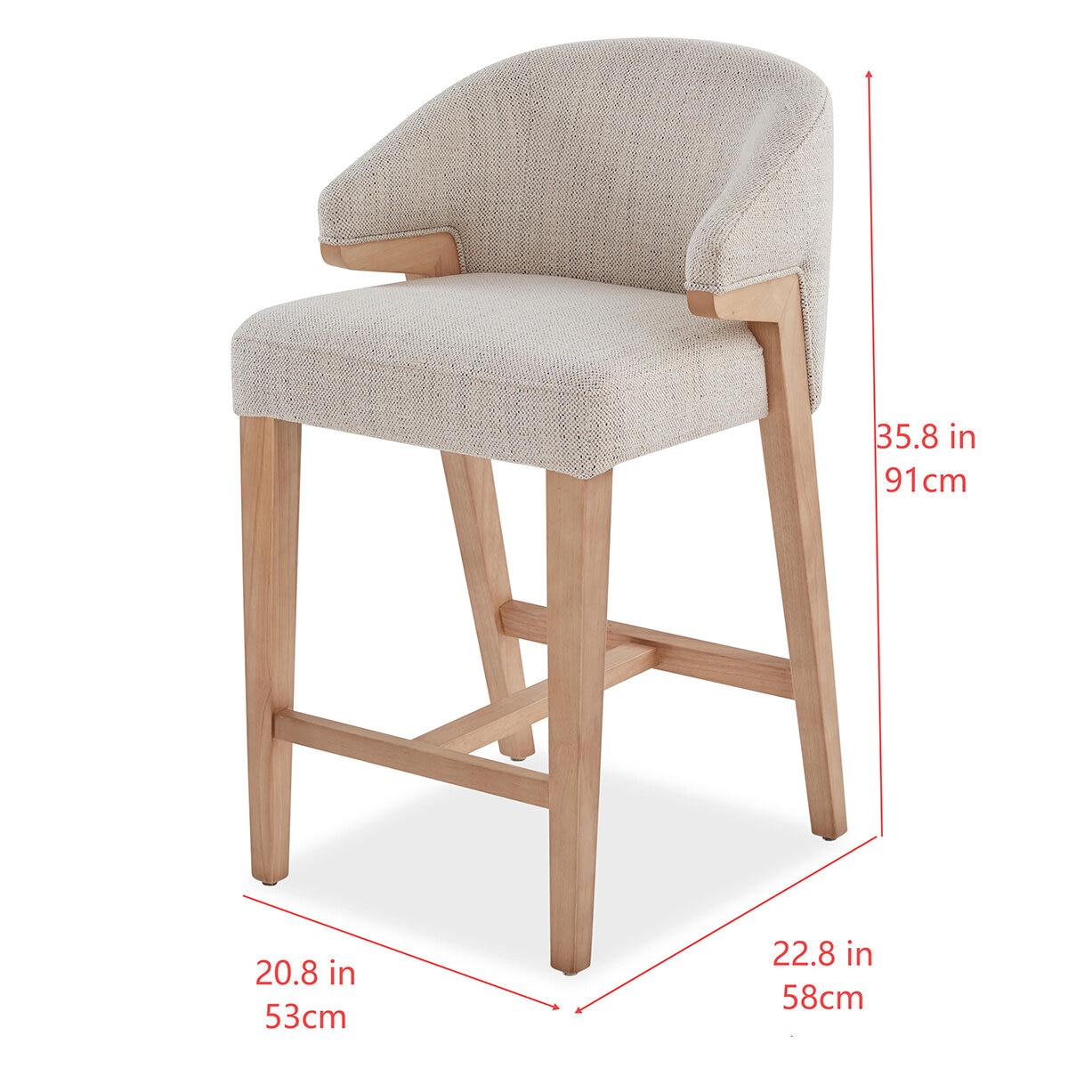 Aiden & Ivy Furniture, Paquete de 2 Taburetes de Tela para Mostrador