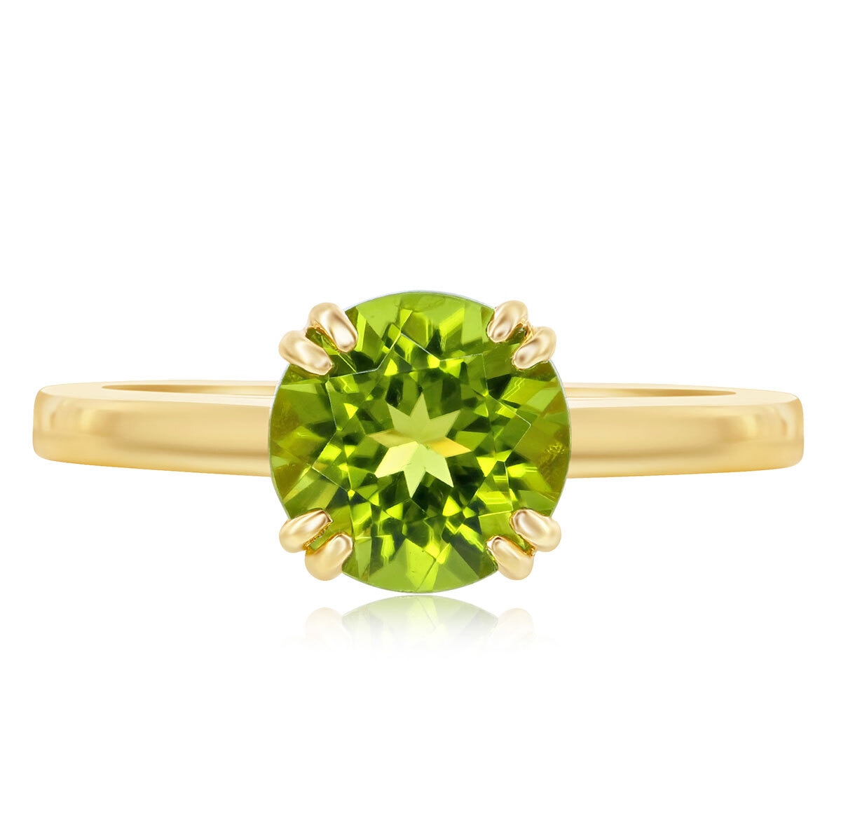 Anillo de Peridoto, Oro Amarillo 14kt