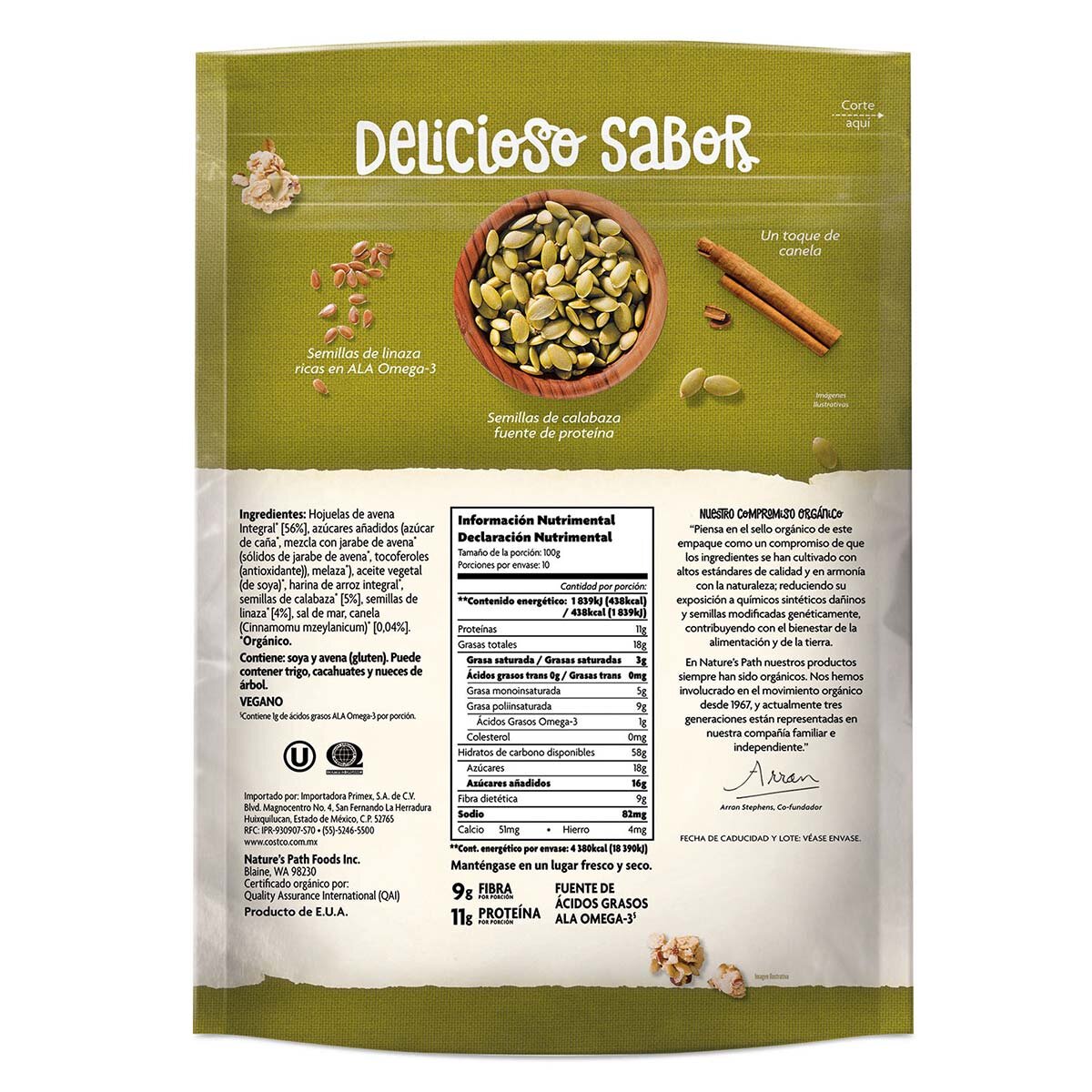 Natures Path Granola con Semillas de Calabaza y Linaza 1 kg