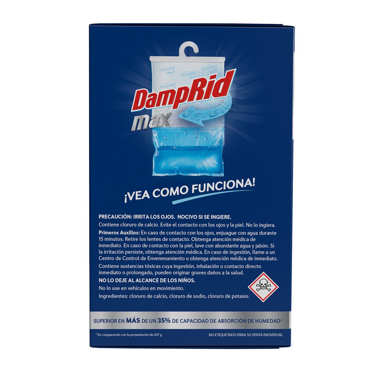 DampRid Max Absorbente de Humedad para Armarios 4 pzs de 453 g