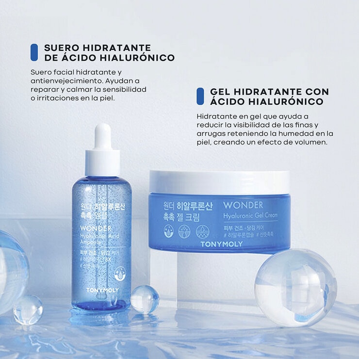 Tony Moly Wonder Cuidado Facial con Ácido Hialurónico 2 pzas
