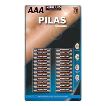 Kirkland Signature, Pilas Alcalinas AAA de 48 piezas