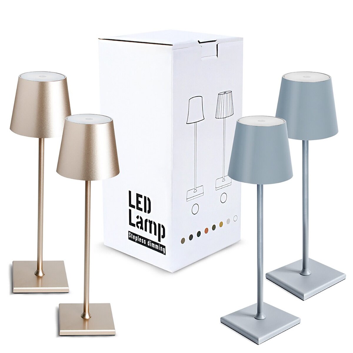 Artiva, Set de 4 Lámparas LED de Metal Costco México