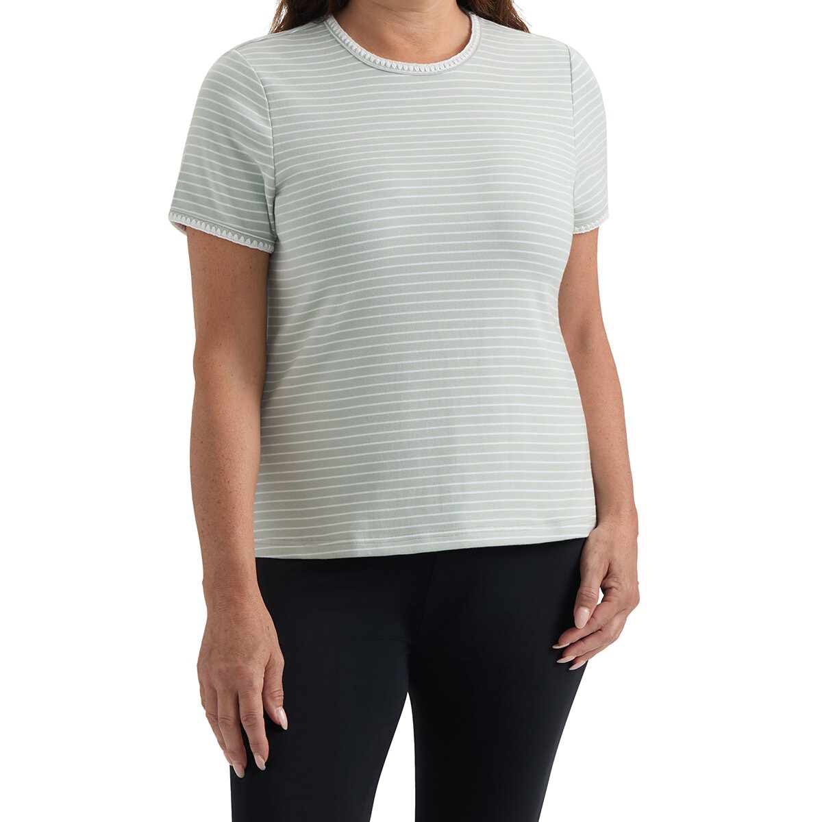 Teddi Rose Playera para Dama Verde Extra Chica