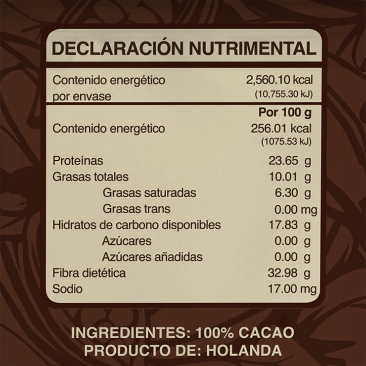 Abkkao Cacao en Polvo 100% Natural 1 kg