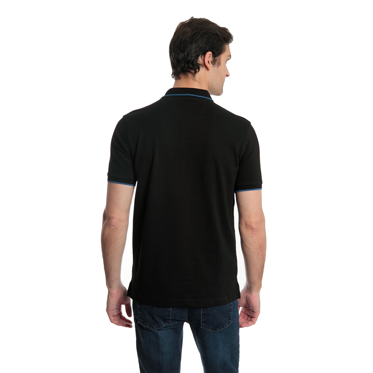 Kenneth Cole Polo para Caballero Negro Mediana