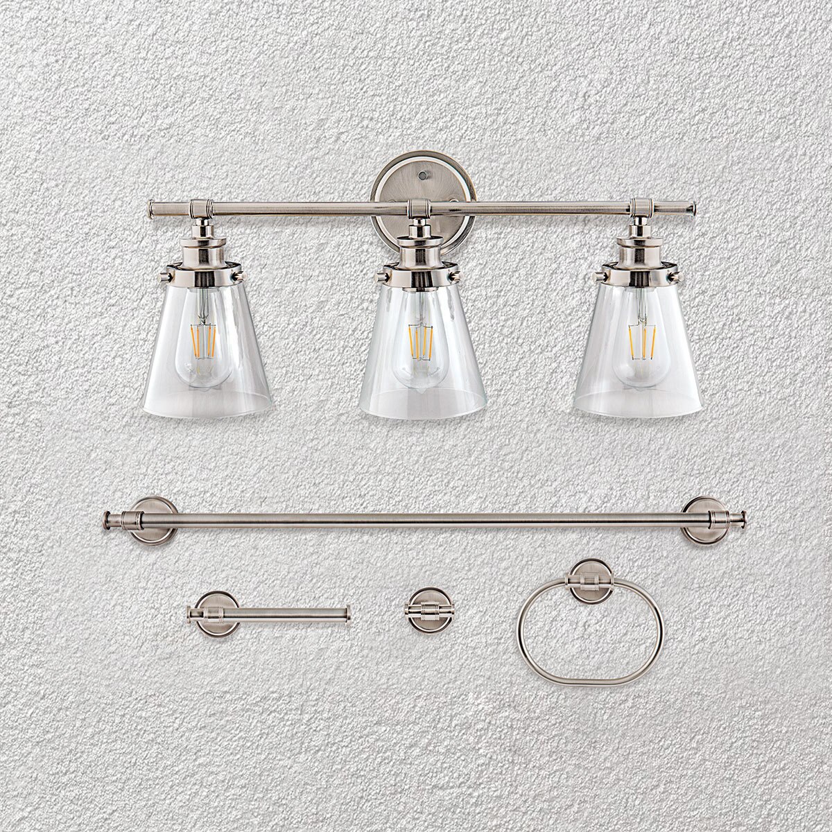 15WEST, accesorios de baño con lámparas LED 5 piezas | Costco México