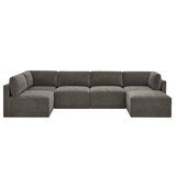 Thomasville, Fallon, Seccional Modular de Tela de 6 piezas con Otomano