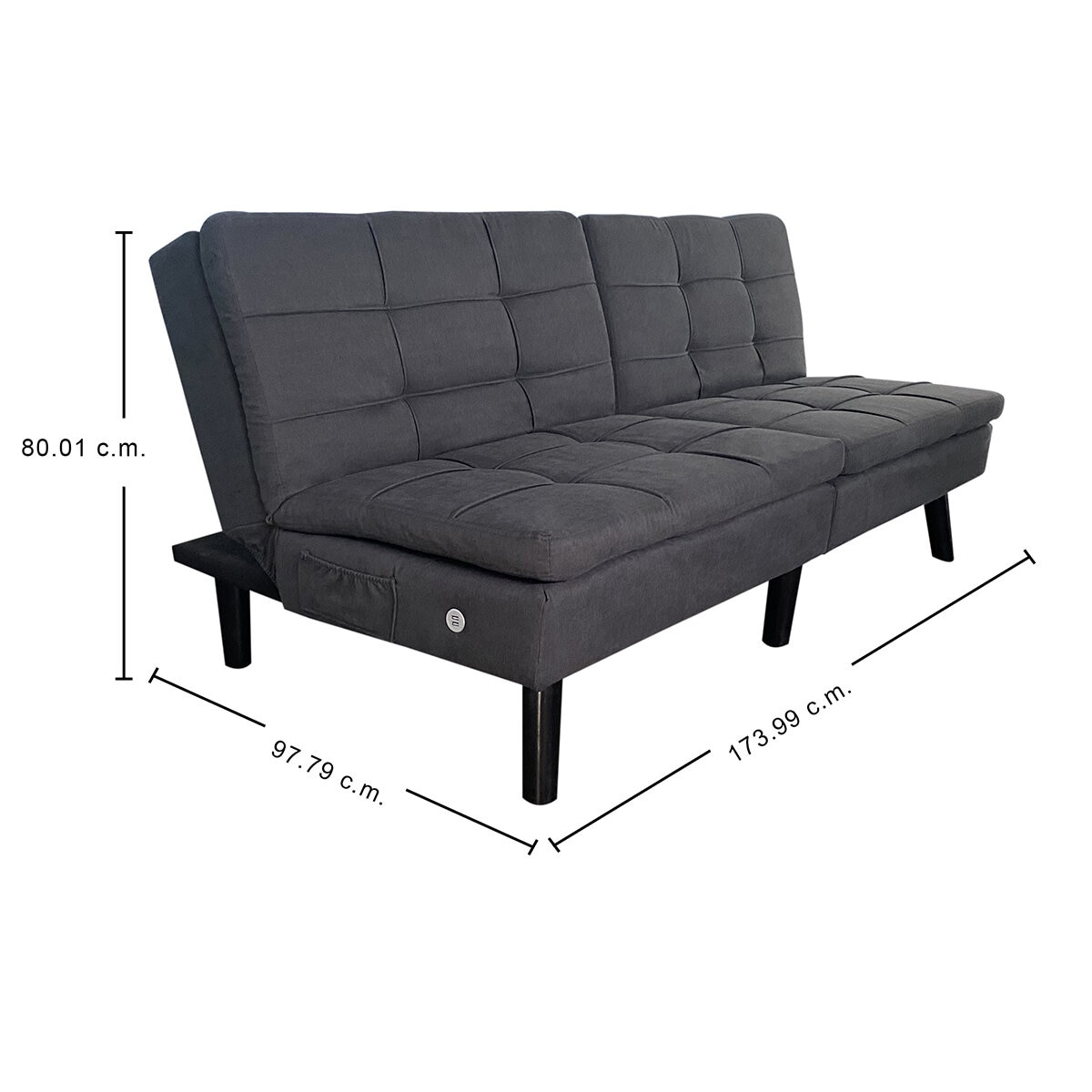 Coaster, Tunez, Sofá Cama, Color Gris