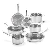T-Fal Batería de Cocina de Acero Inoxidable Tri-Ply, 12 Piezas T-Fal Batería de Cocina de Acero Inoxidable Tri-Ply, 12 Piezas