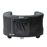 Maypet, Sillón Forrado de Terciopelo para Mascota Pequeña, Color Gris