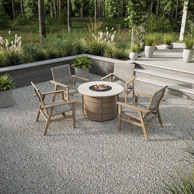 Agio, Amira Sala para Exterior con Fogatero de 5 piezas Agio, Amira Sala para Exterior con Fogatero de 5 piezas