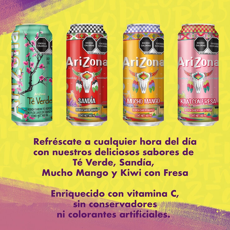 Arizona Té Sabores Surtidos 24 latas de 460 ml