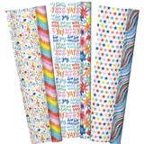 KS Papel Para Envolver Doble vista Primavera, Estrellas de Colores