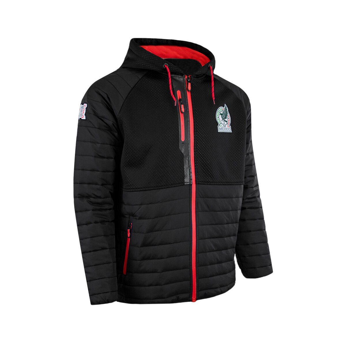 Selección Mexicana, Chamarra Bondeada Negra, para Caballero, Talla Mediana