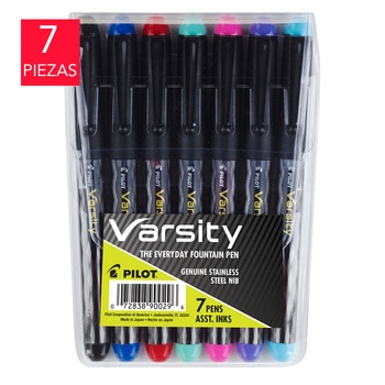 Pilot Varsity Pluma Fuente Punto Mediano 7 Piezas