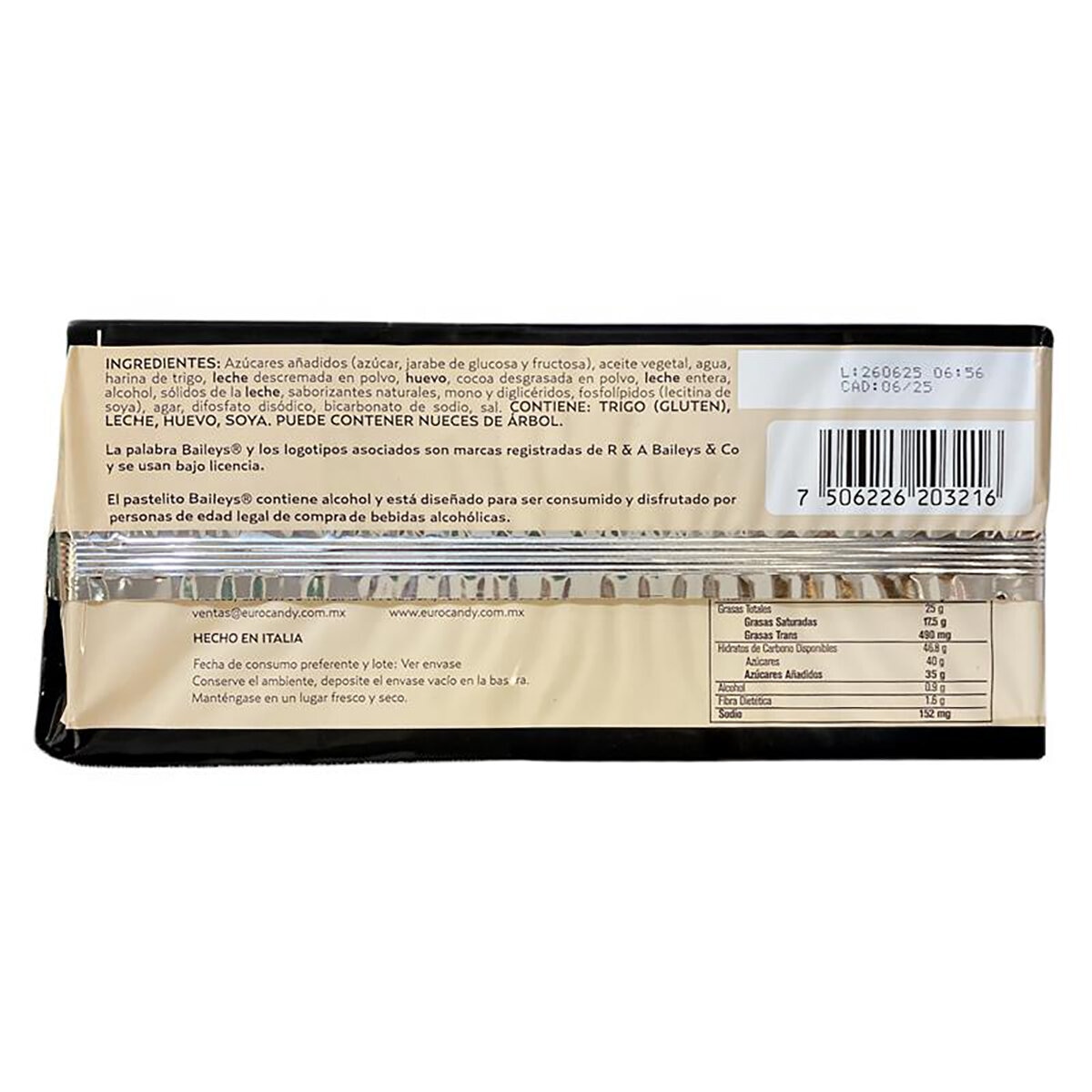 Bailey's Pastelito Irlandés 10 pzs de 39 g