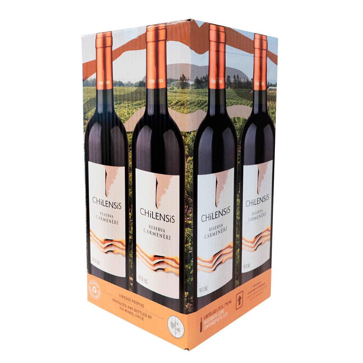 Vino Tinto Chilensis Reserva 4/750ml