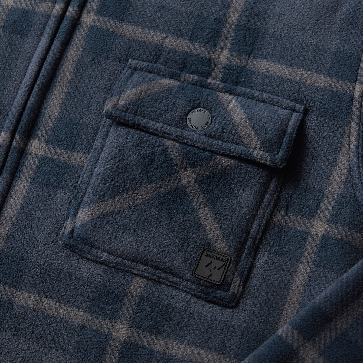 Voyager Chamarra tipo camisa para Caballero Azul Grande