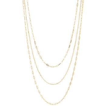 Cadena multicapa, Oro Amarillo de 14K