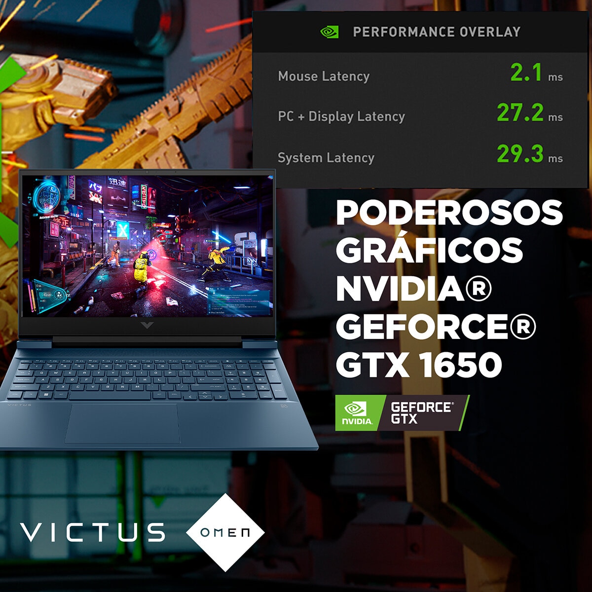 HP Victus Gaming 16-d0538la Laptop 16" Full HD Intel Core i5 8GB 512GB SSD
