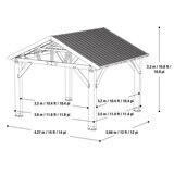 Yardistry, Pérgola Marquesina de 4.27 m x 3.66 m