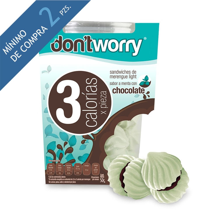 Don't Worry merengues sin azúcar menta con chocolate & cookies and cream Costco México