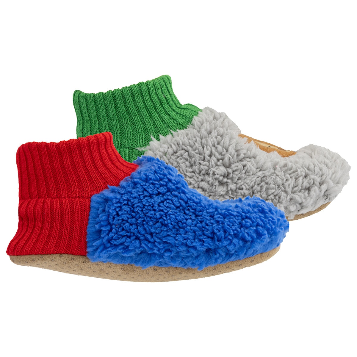 K Bell Pantuflas 2 pares para Niños o Niñas Oso / Perezoso 16.5 - 19 cm