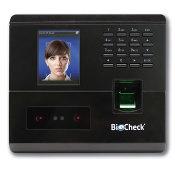 BioCheck, Reloj Checador Híbrido Facial y Huella Digital para 75 Empleados