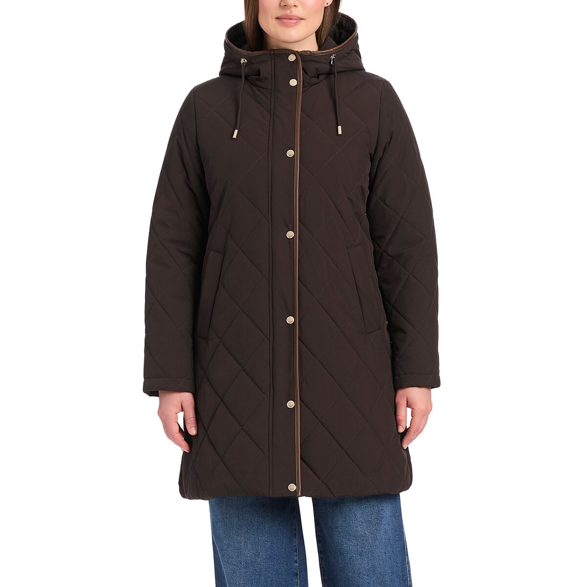 Vince Camuto Chamarra para Dama Café Mediana