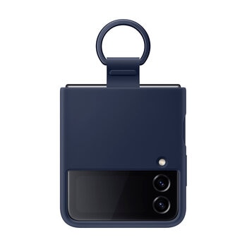 Samsung Cover Silicón Azul Naval con Anillo