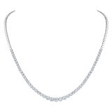 Collar de Diamantes 2.00ctw, Medio Tenis, Oro Blanco 14K Collar de Diamantes 2.00ctw, Medio Tenis, Oro Blanco 14K