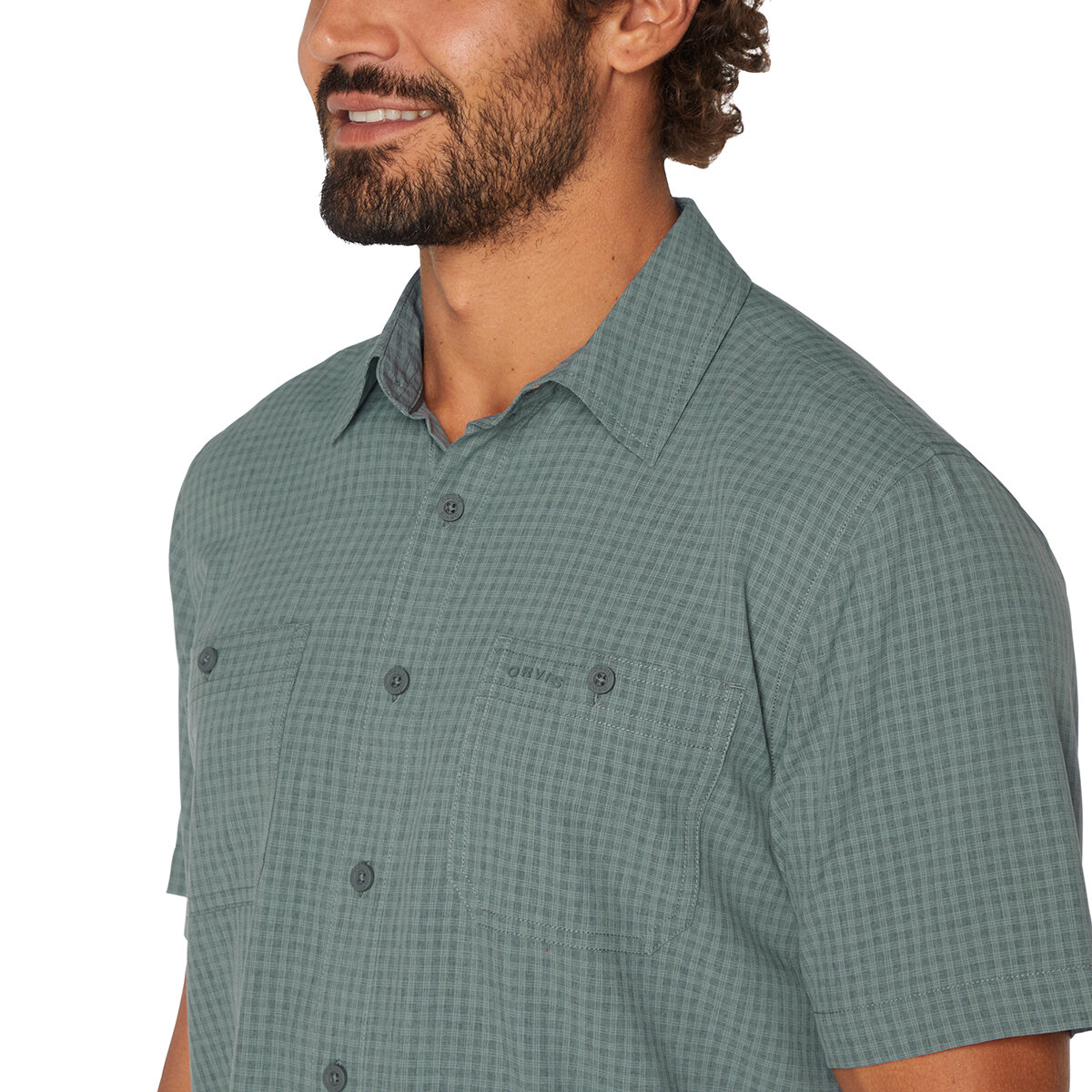 Orvis Camisa manga corta para Caballero Verde Mediana