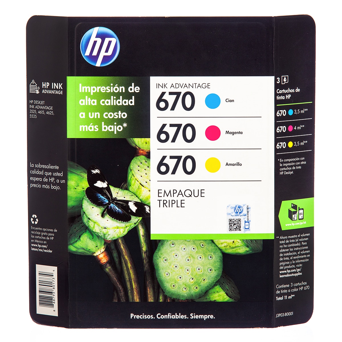 HP 670 cartucho de tinta tricolor
