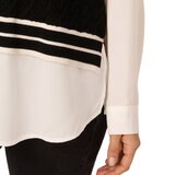 Adrianna Papell Chaleco con blusa simulada para Dama Negro Grande