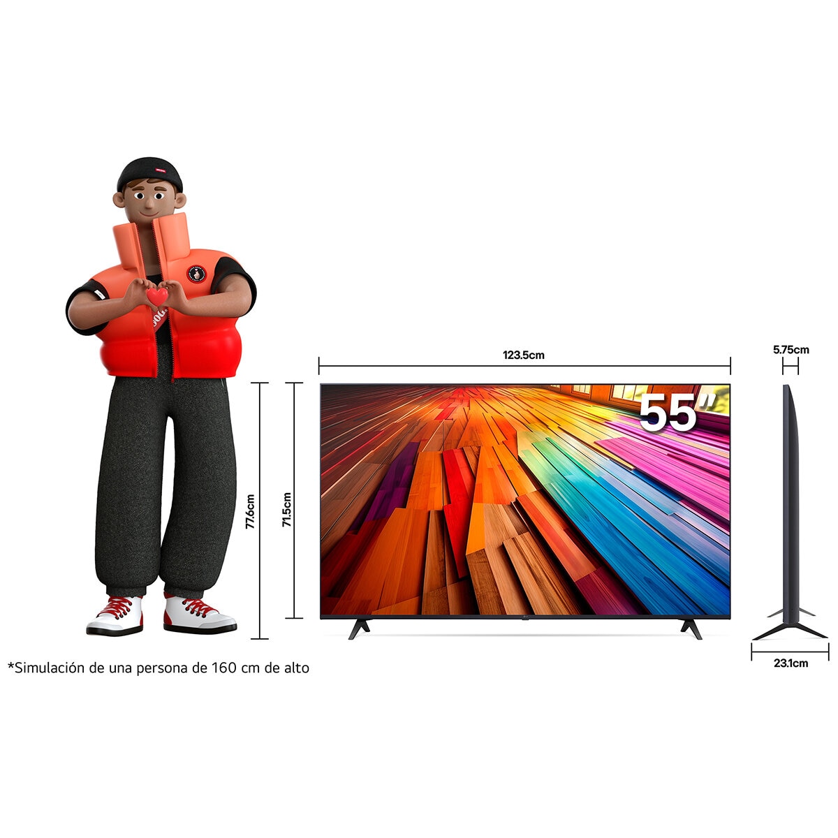 LG Pantalla 55" UHD 4K Smart TV