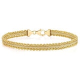 Pulsera para Dama, Oro Amarillo de 14K de 19cm