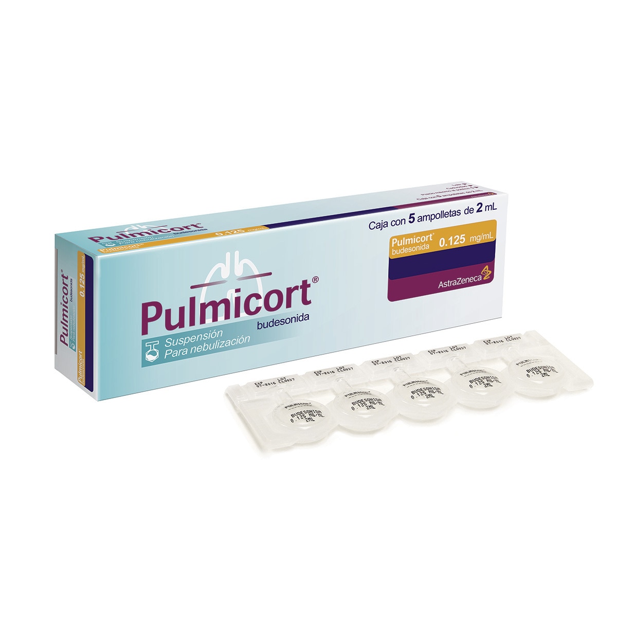 Pulmicort 0.125mg/ml 5 Ampolletas