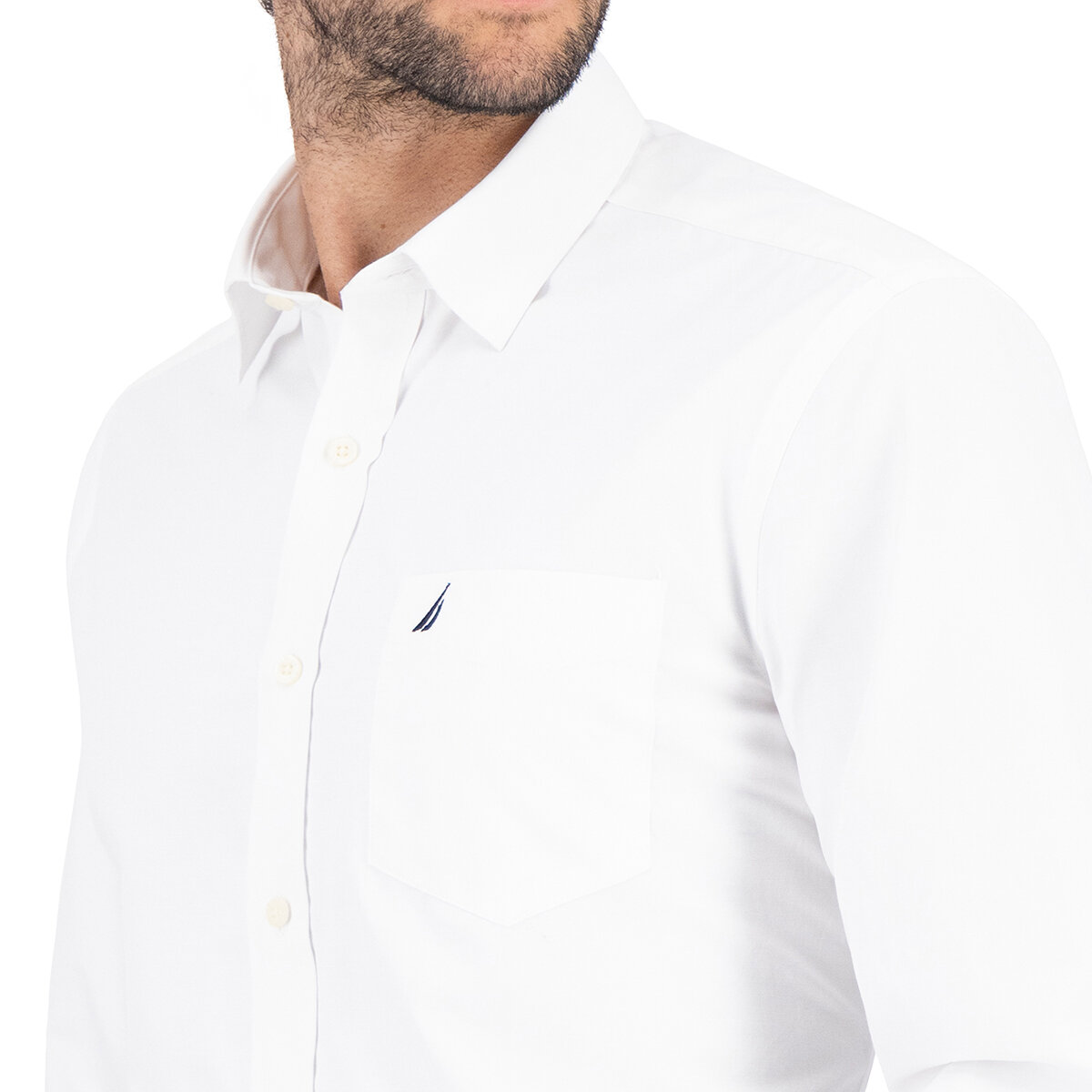Nautica Camisa para Caballero Blanco Chica