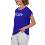 DKNY Playera para Dama Azul Extra Chica