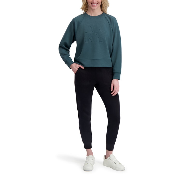 DKNY Sport Sudadera para Dama Verde Mediana