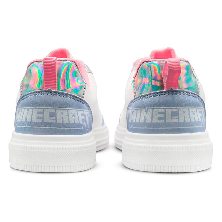 Minecraft, Tenis Color Blanco-Rosa para NIña, Varias Tallas