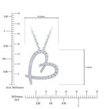 Dije de Corazon de Diamantes 0.30ctw, Oro Blanco 14K