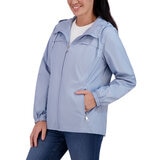 DKNY Chamarra rompevientos para Dama Azul Grande