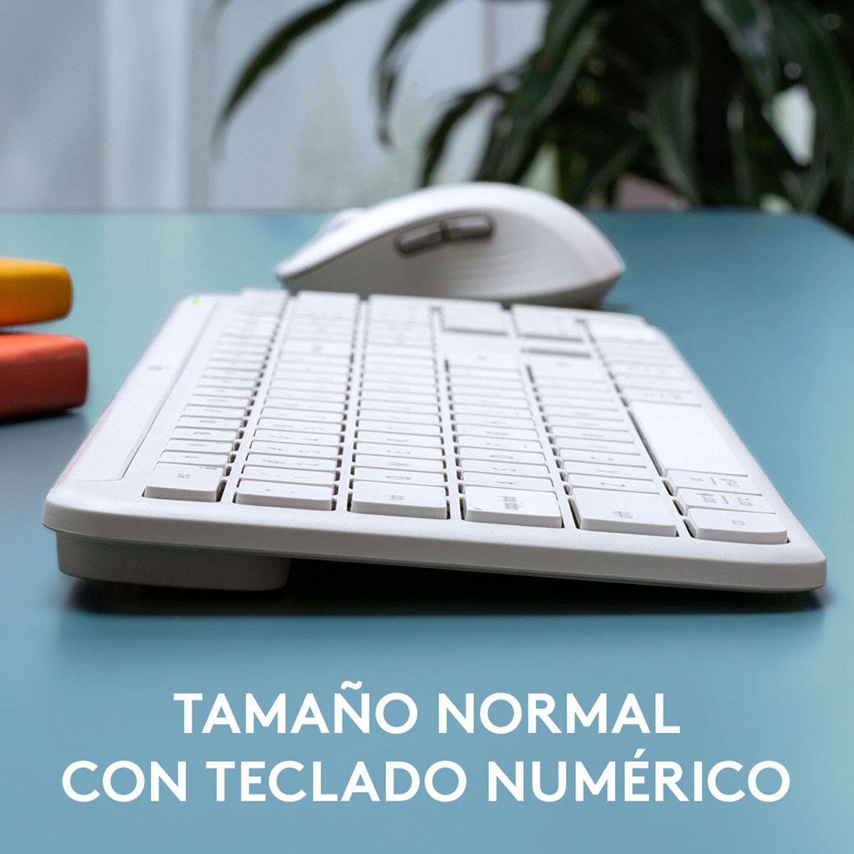 Logitech Combo Teclado y Mouse Inalámbrico Signature Slim MK950 Blanco