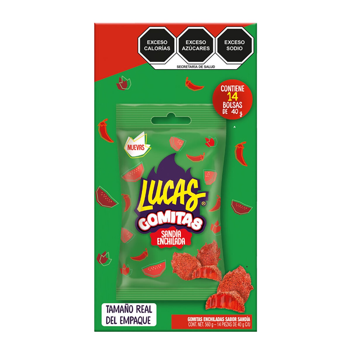 Lucas Gomitas Sabor Sandía 14/40 g Lucas Gomitas Sabor Sandía 14/40 g