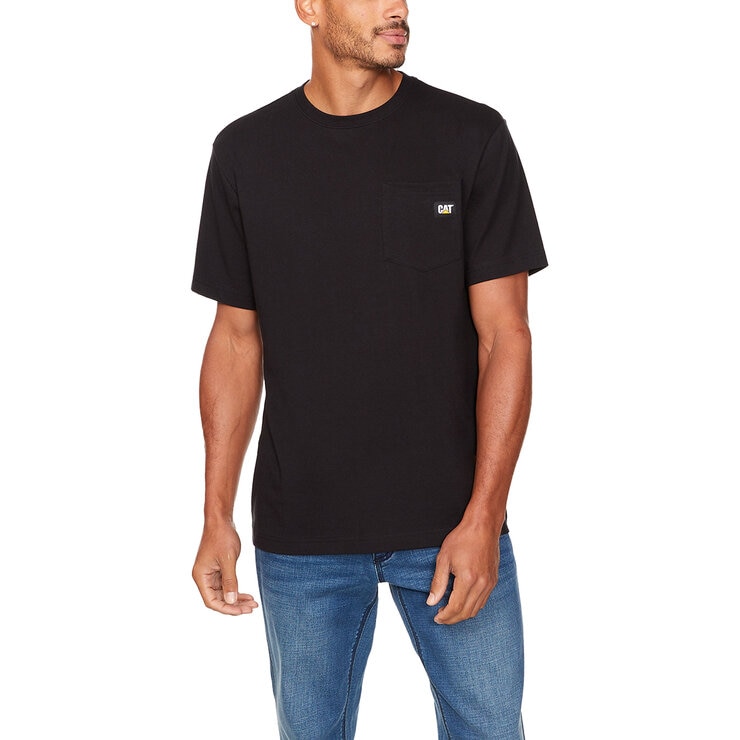 Caterpillar Playera para Caballero Negro Grande
